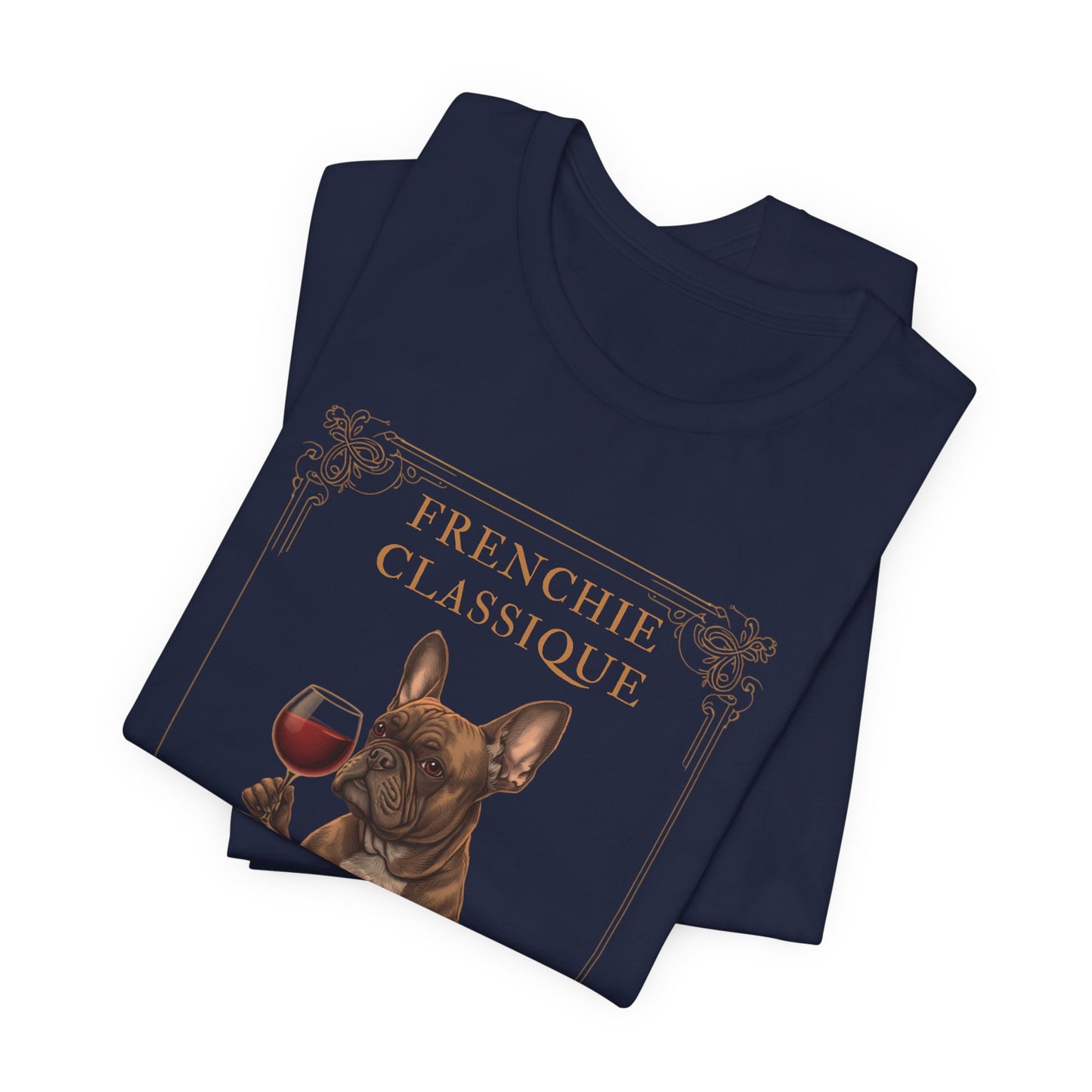 French Bulldog Breed Sommelier T-Shirt - Close-up Detail 6