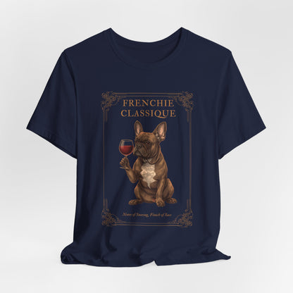 French Bulldog Breed Sommelier T-Shirt - Close-up Detail 7