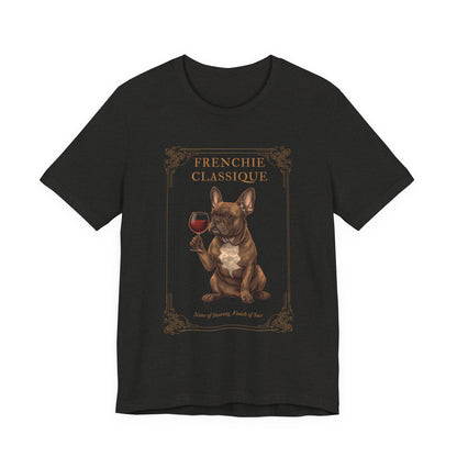 French Bulldog Breed Sommelier T-Shirt - Navy - Back View