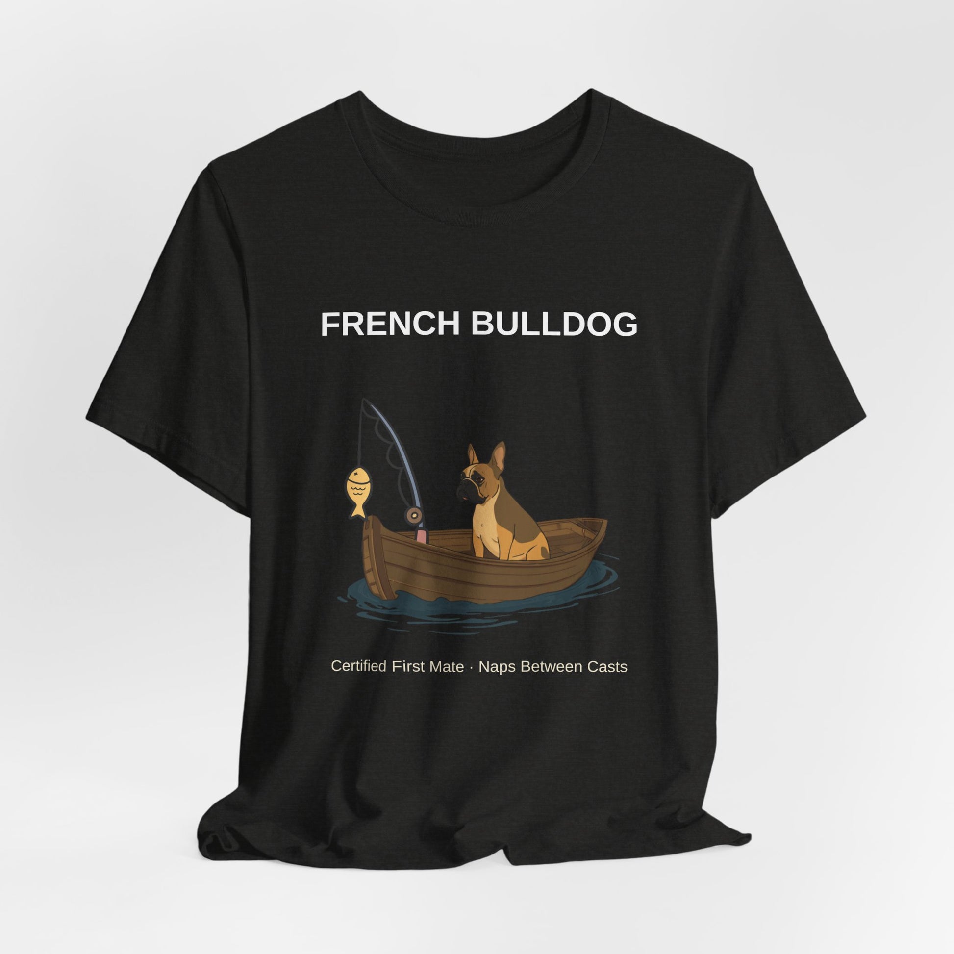 French Bulldog Fishing Buddy t-shirt, folded stack