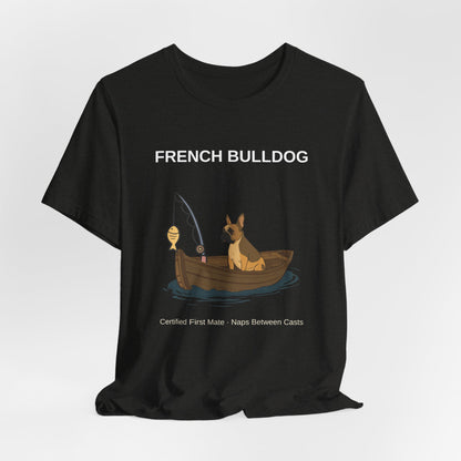 French Bulldog Fishing Buddy t-shirt, folded stack