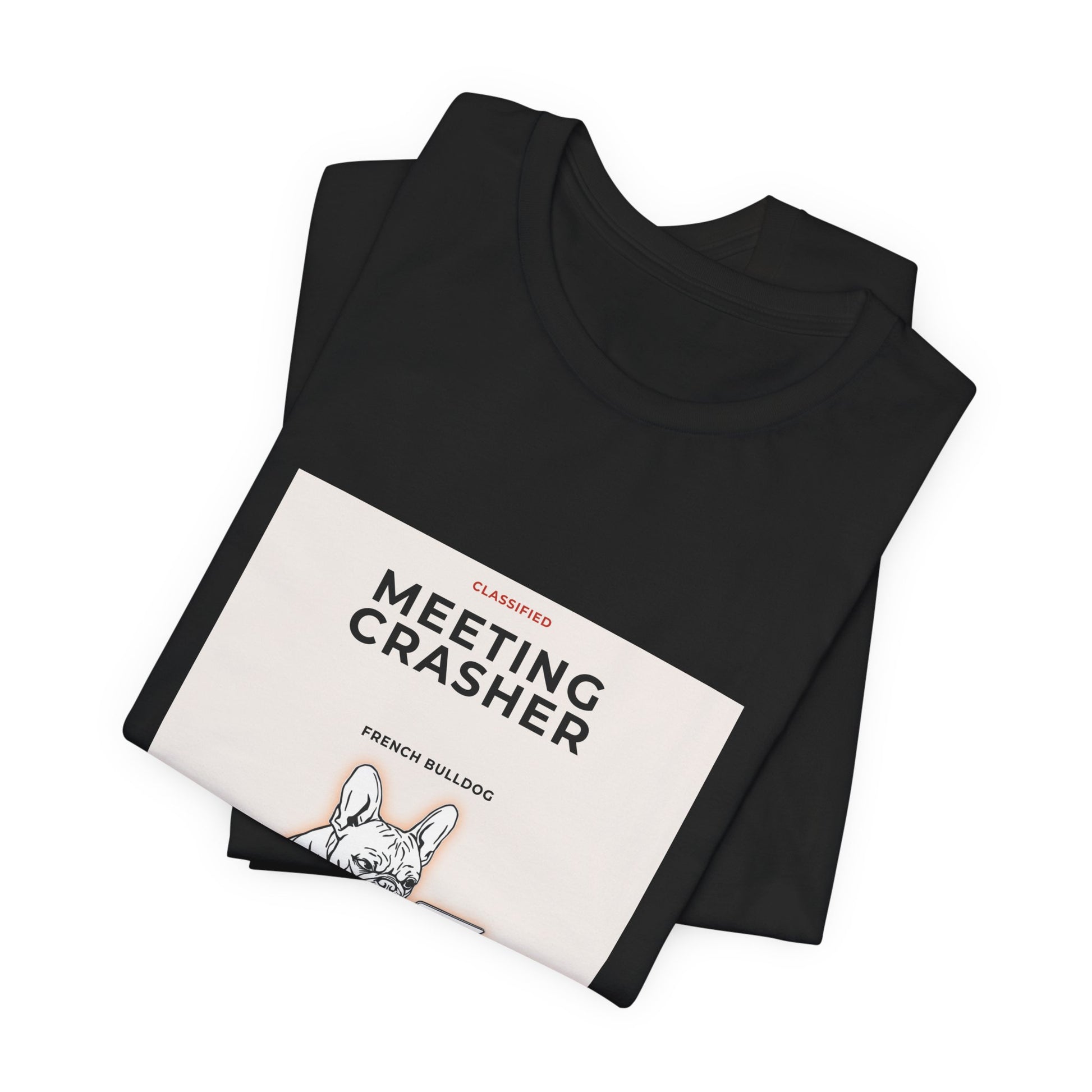 French Bulldog Meeting Crasher t-shirt, folded