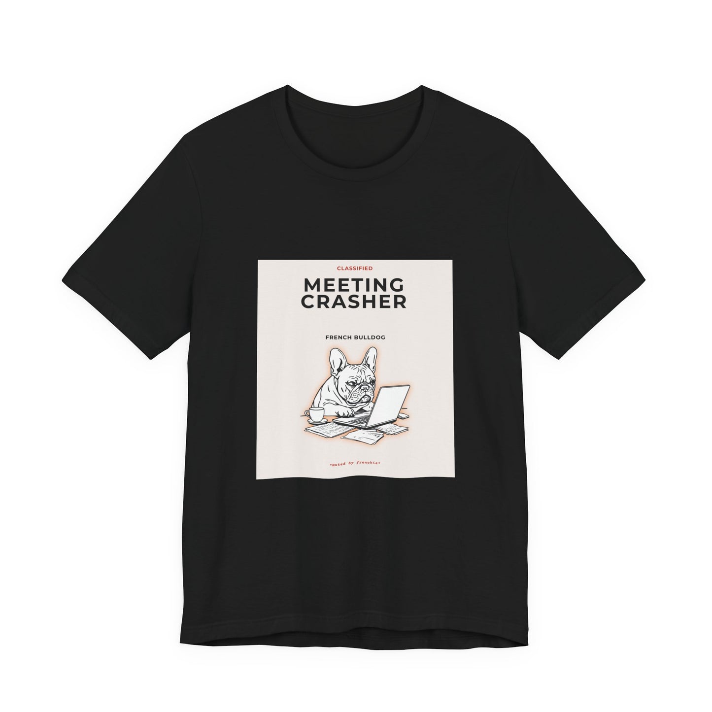 Close-up of the French Bulldog Meeting Crasher print design