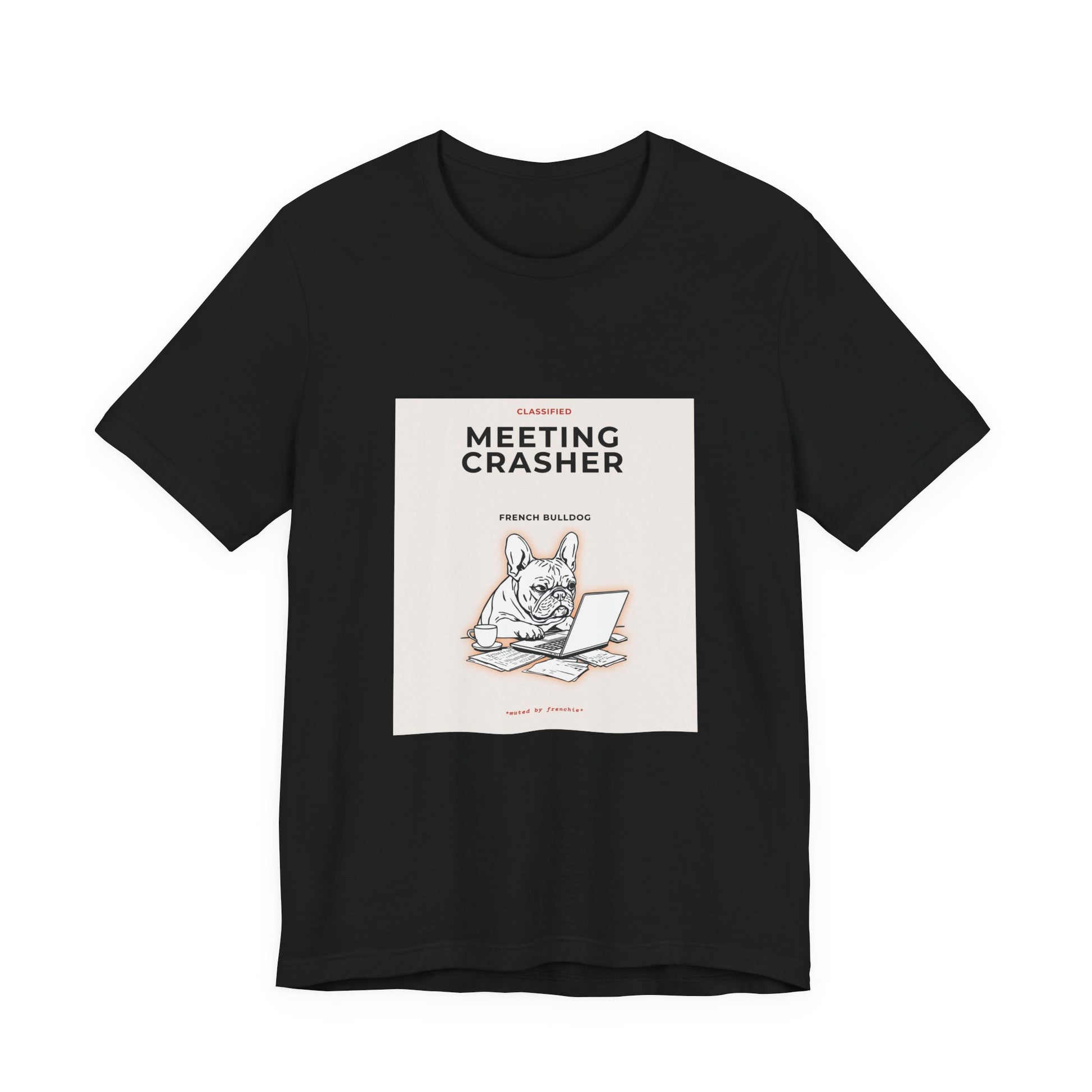 Close-up of the French Bulldog Meeting Crasher print design