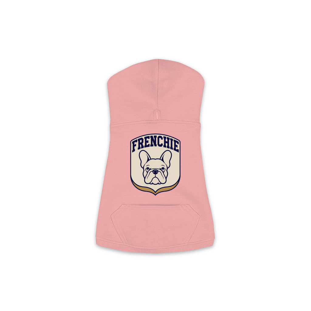 French Bulldog Patch Hoodie in Mauvelous, size Medium