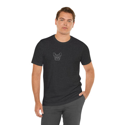 French Bulldog premium minimalist t-shirt print close-up - SniffWaggleNWalk