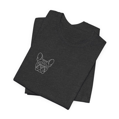 French Bulldog premium minimalist t-shirt colourway comparison - SniffWaggleNWalk