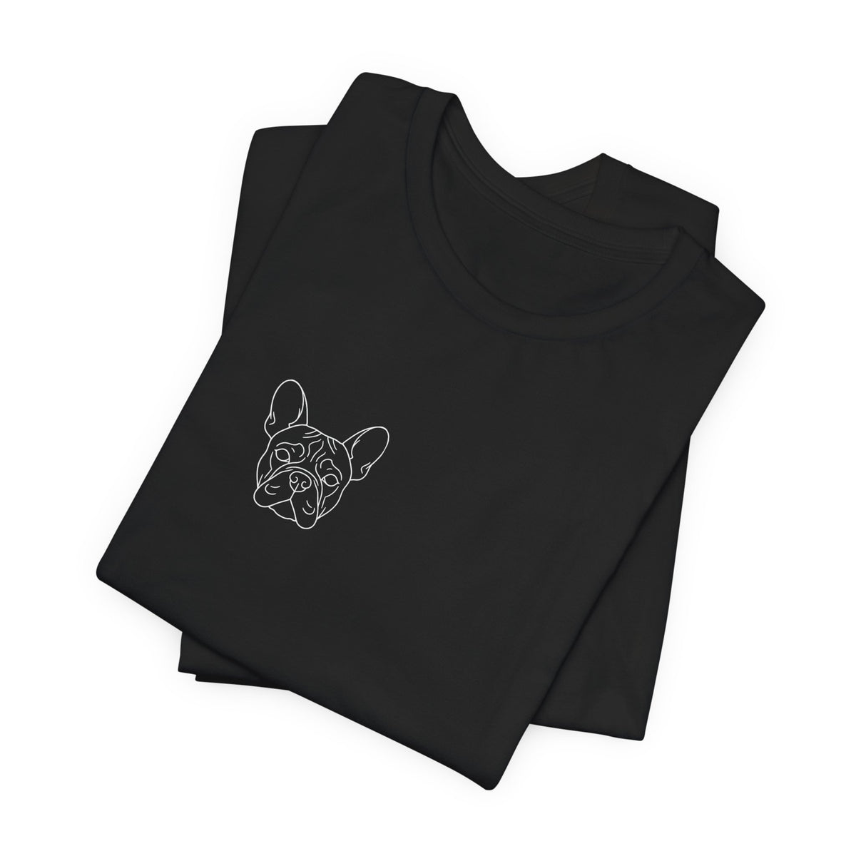 French Bulldog premium minimalist t-shirt full design view - SniffWaggleNWalk