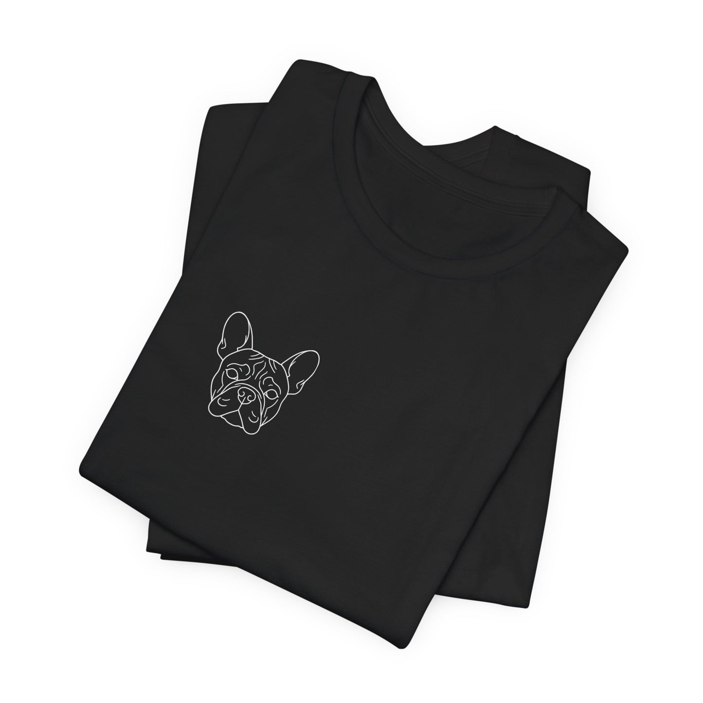 French Bulldog premium minimalist t-shirt full design view - SniffWaggleNWalk
