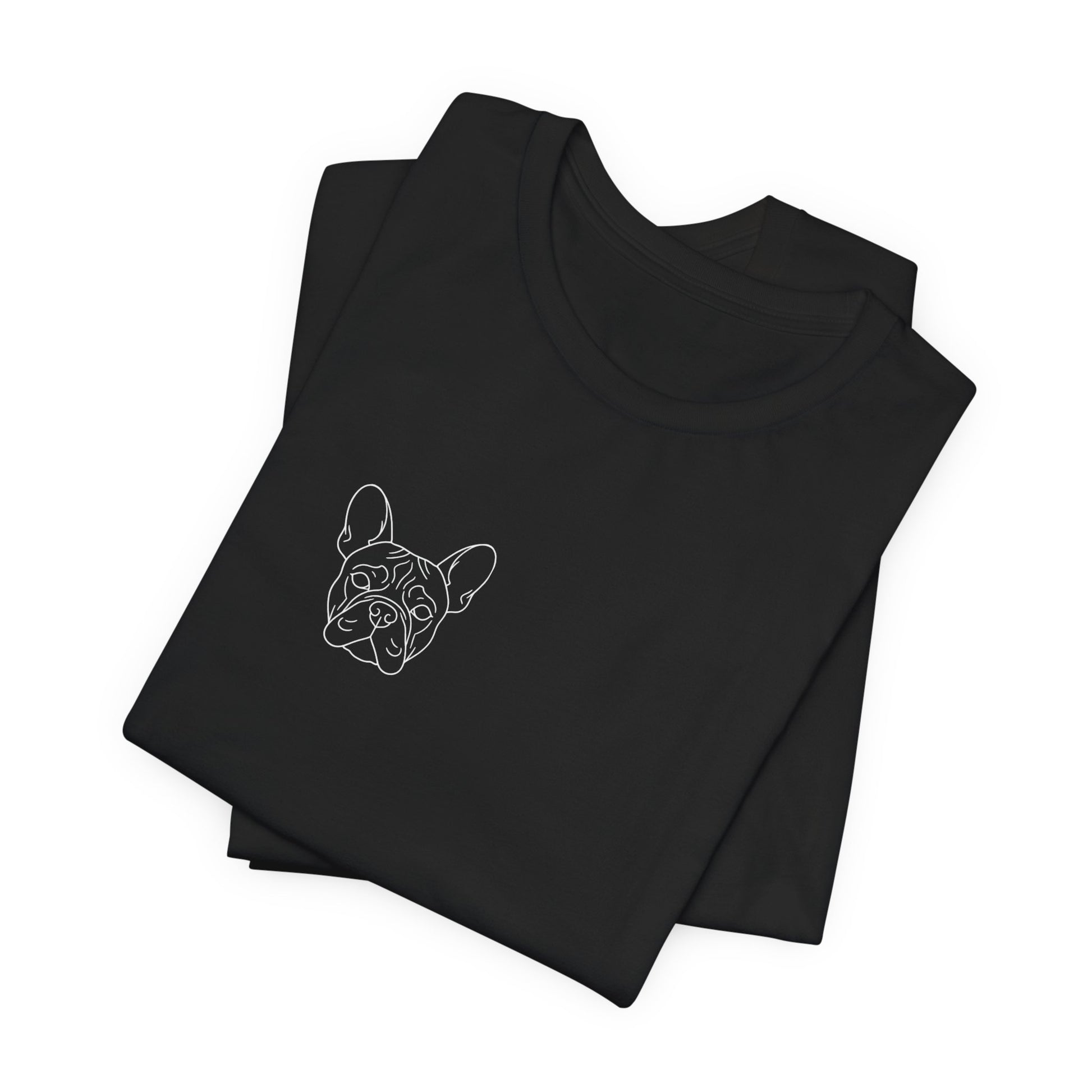French Bulldog premium minimalist t-shirt full design view - SniffWaggleNWalk