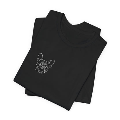 French Bulldog premium minimalist t-shirt full design view - SniffWaggleNWalk