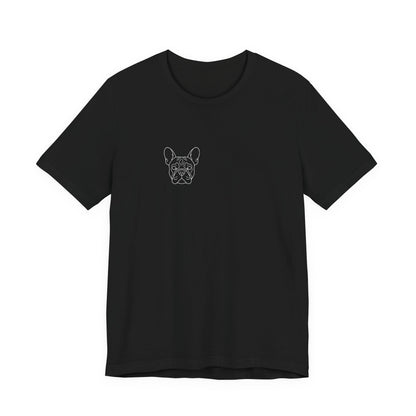 French Bulldog premium minimalist t-shirt fabric detail - SniffWaggleNWalk
