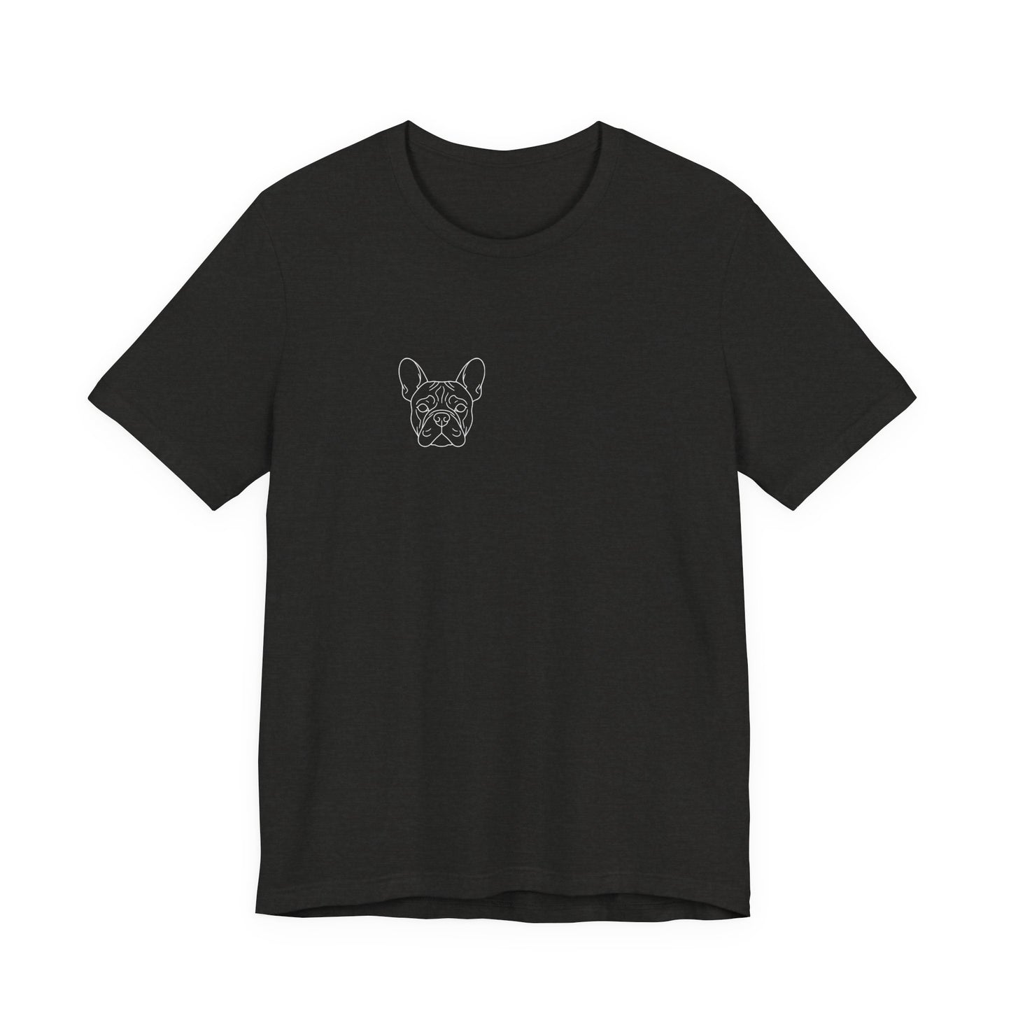 French Bulldog premium minimalist t-shirt fabric texture close-up - SniffWaggleNWalk
