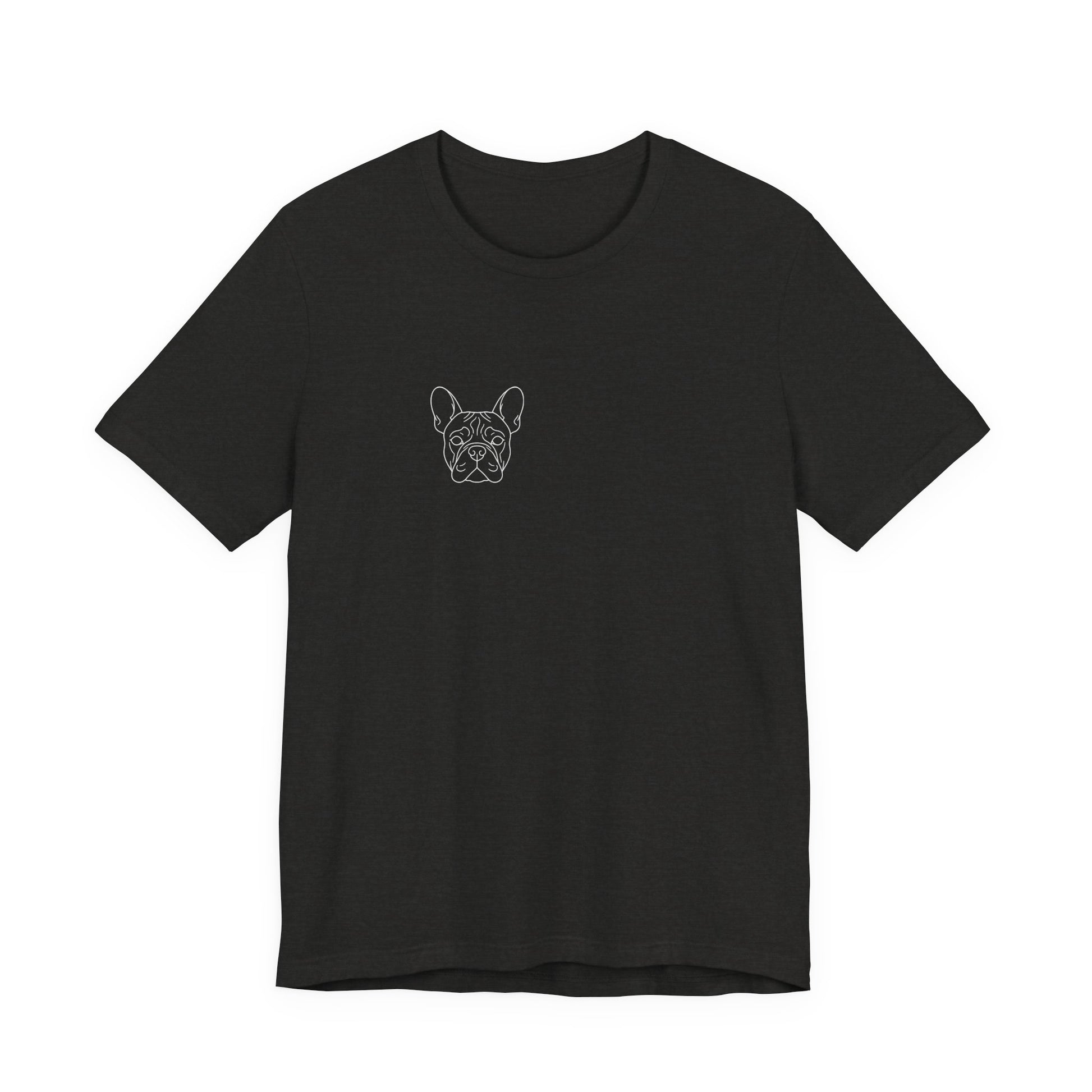 French Bulldog premium minimalist t-shirt fabric texture close-up - SniffWaggleNWalk