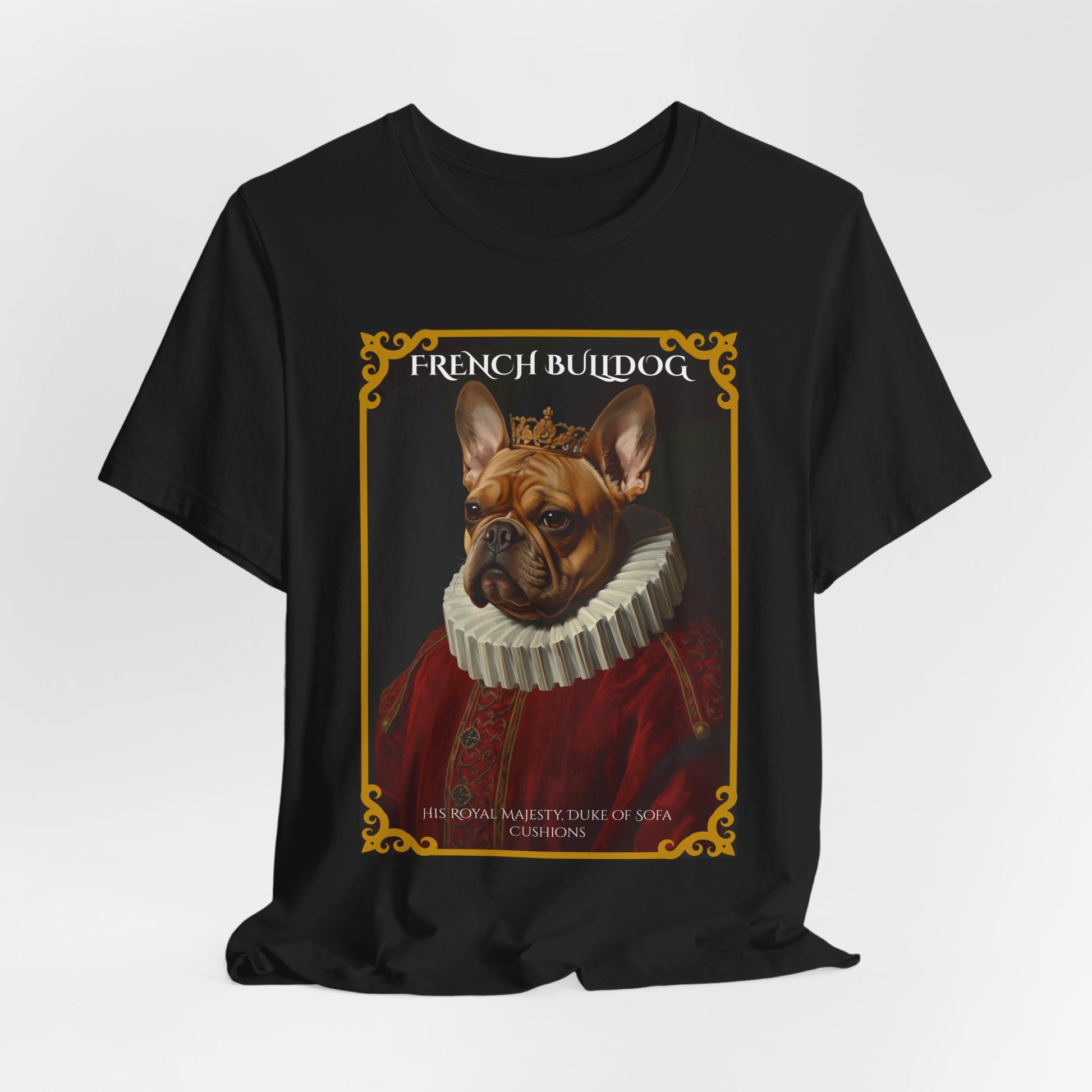 French Bulldog Renaissance portrait t-shirt folded flat