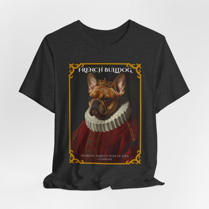 Gift-ready photo of the French Bulldog Renaissance portrait tee