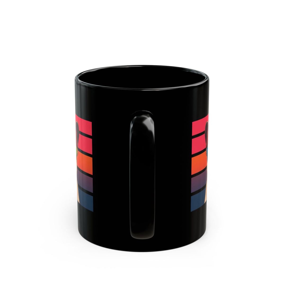 French Bulldog retro mug with coffee on a desk