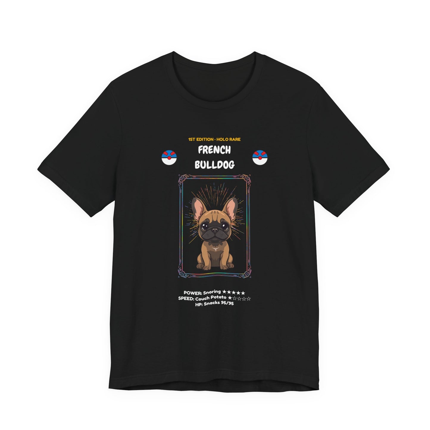 French Bulldog Rookie Card T-Shirt - funny trading card style tee