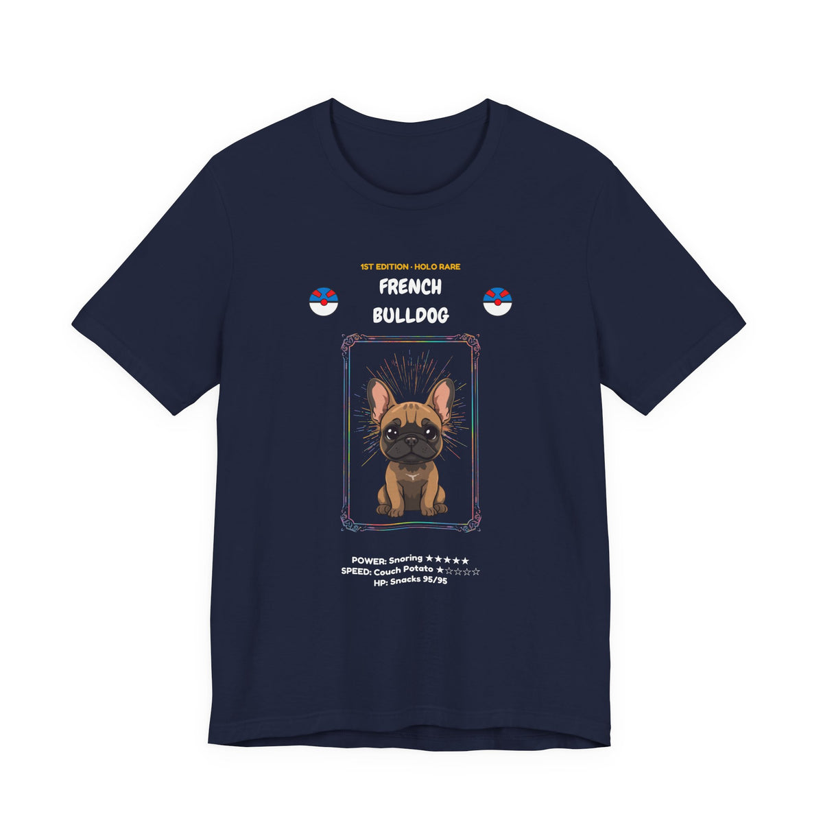 French Bulldog Rookie Card T-Shirt - funny trading card style tee