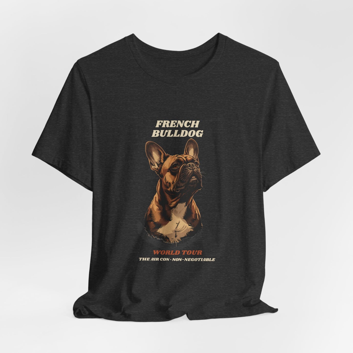 World Tour funny French Bulldog vintage band tee