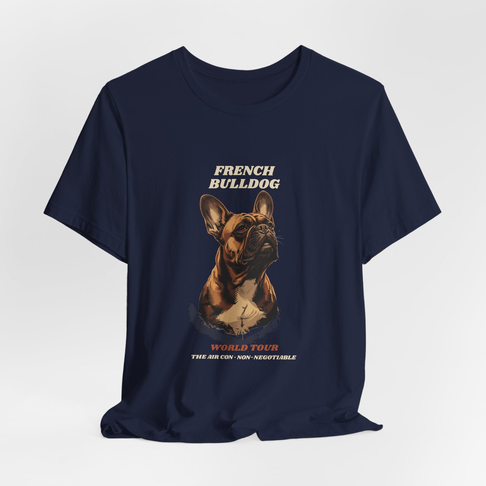 World Tour funny French Bulldog vintage band tee