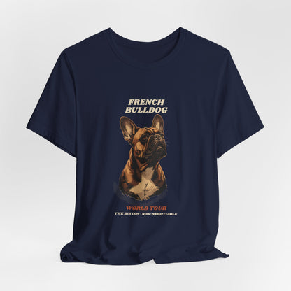 World Tour funny French Bulldog vintage band tee