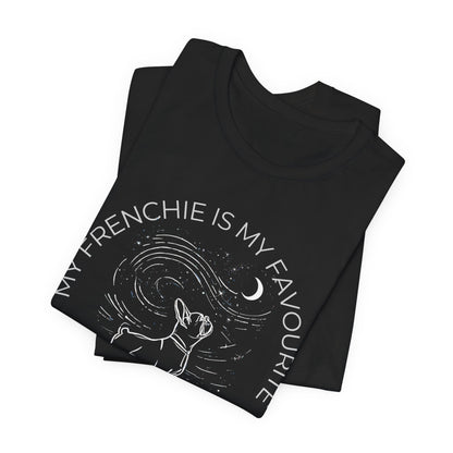 Frenchie Cosmic Companion T-Shirt black heather colourway