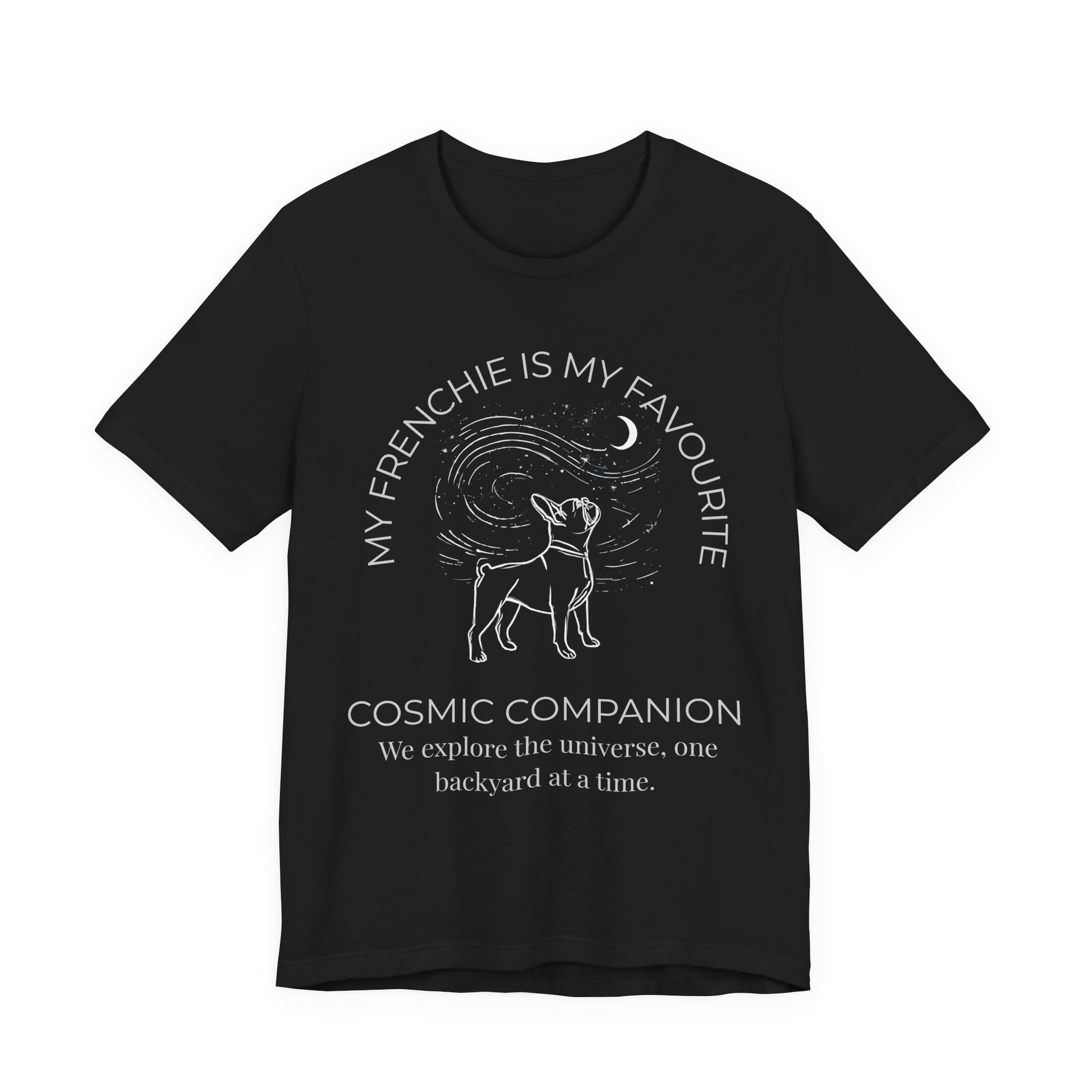 Frenchie Cosmic Companion T-Shirt dark grey heather colourway
