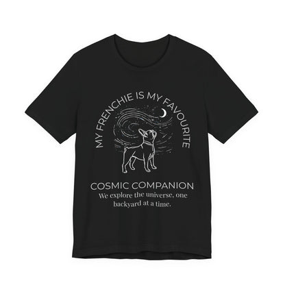 Frenchie Cosmic Companion T-Shirt dark grey heather colourway