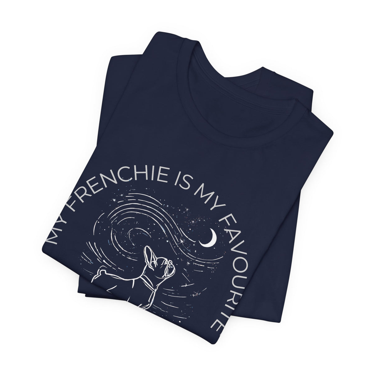 Frenchie Cosmic Companion T-Shirt fabric detail