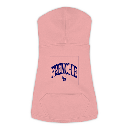 Frenchie Hoodie in Mauvelous, size XL, bold FRENCHIE wordmark design