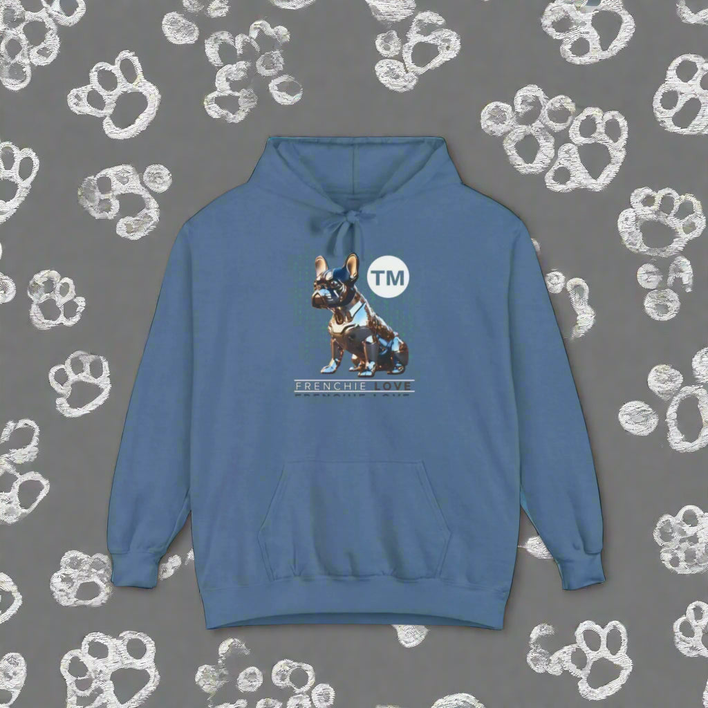 frenchie_love_metalic_french_bulldog_premium_hoodie blue 