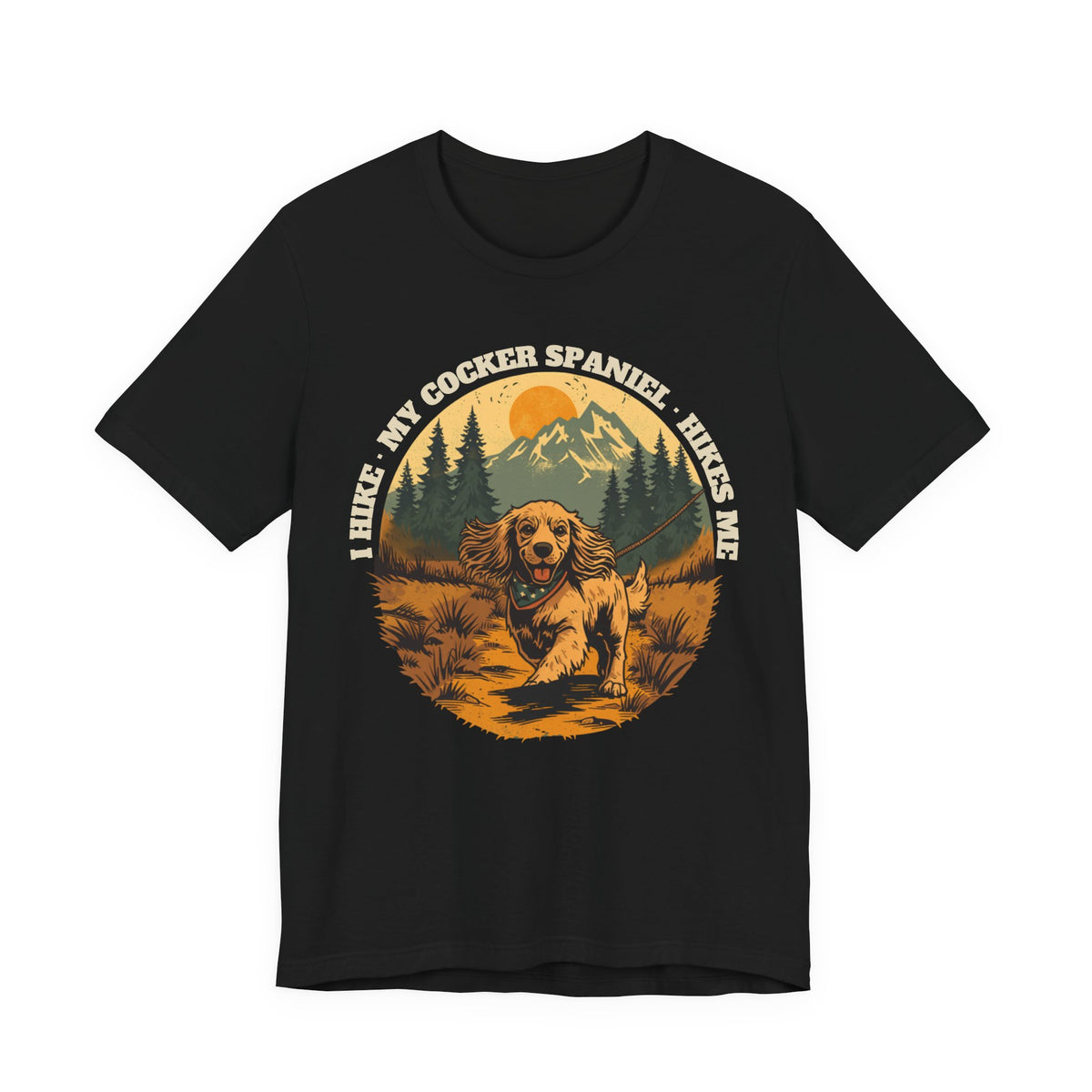 Funny cocker spaniel owner hiking gift t-shirt