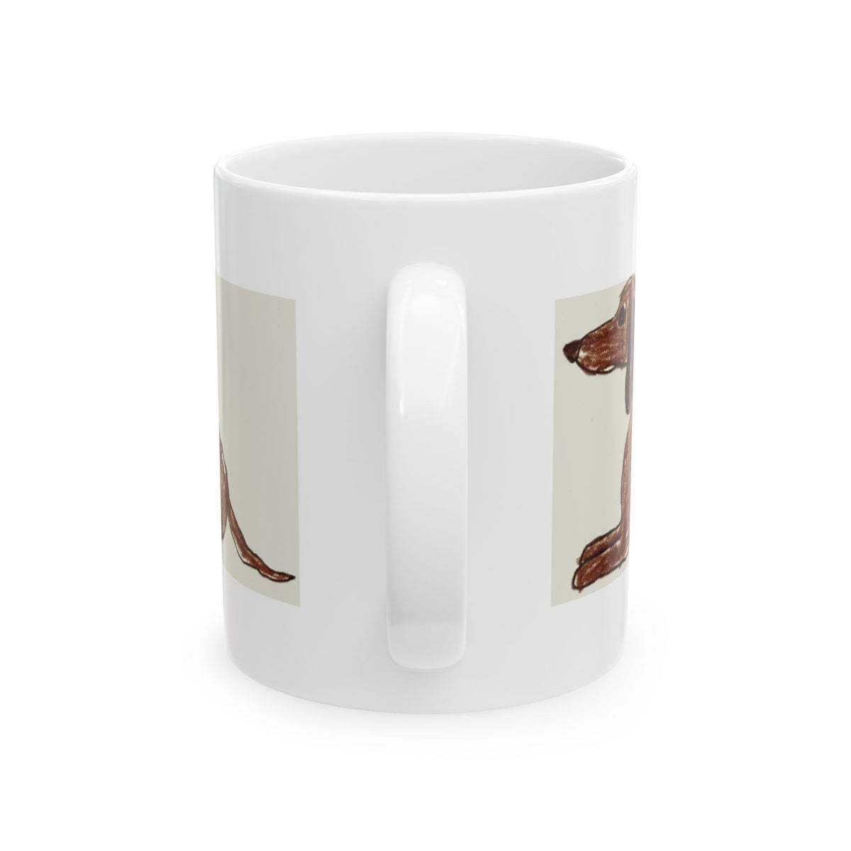 Dachshund ceramic coffee mug, 11oz and 15oz funny sausage dog gift - view 4