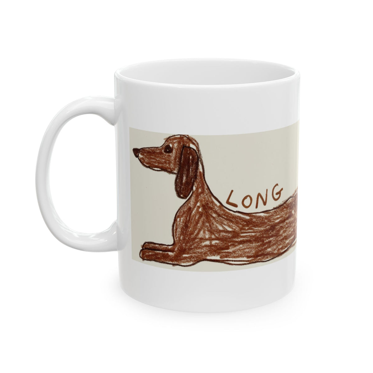 Dachshund ceramic coffee mug, 11oz and 15oz funny sausage dog gift - view 5