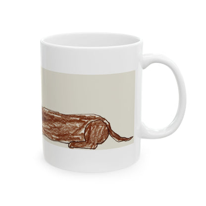 Dachshund ceramic coffee mug, 11oz and 15oz funny sausage dog gift - view 6
