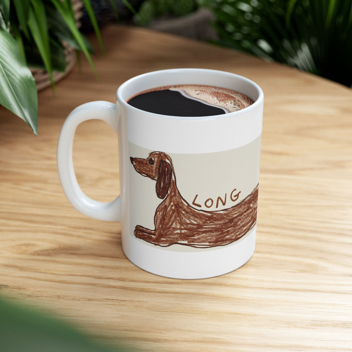 Dachshund ceramic coffee mug, 11oz and 15oz funny sausage dog gift - view 10