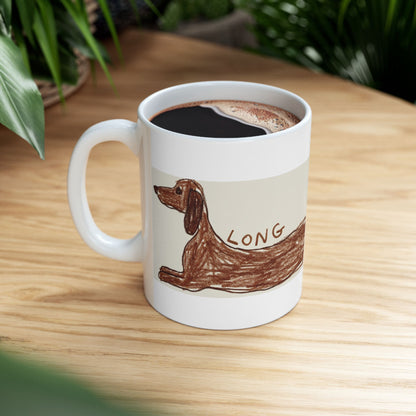 Dachshund ceramic coffee mug, 11oz and 15oz funny sausage dog gift - view 10