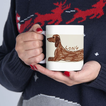 Dachshund ceramic coffee mug, 11oz and 15oz funny sausage dog gift - view 12