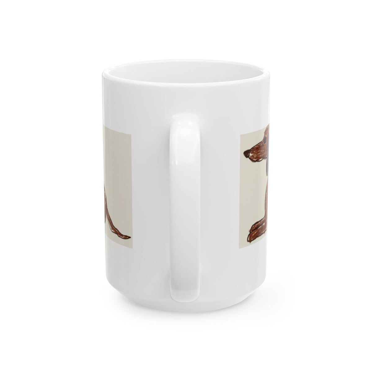 Dachshund ceramic coffee mug, 11oz and 15oz funny sausage dog gift - view 14
