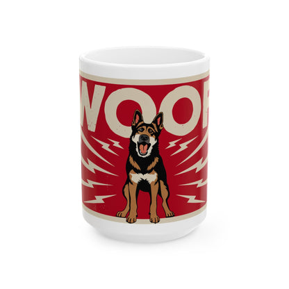 German Shepherd ceramic coffee mug, 11oz and 15oz funny dog lover gift - view 2