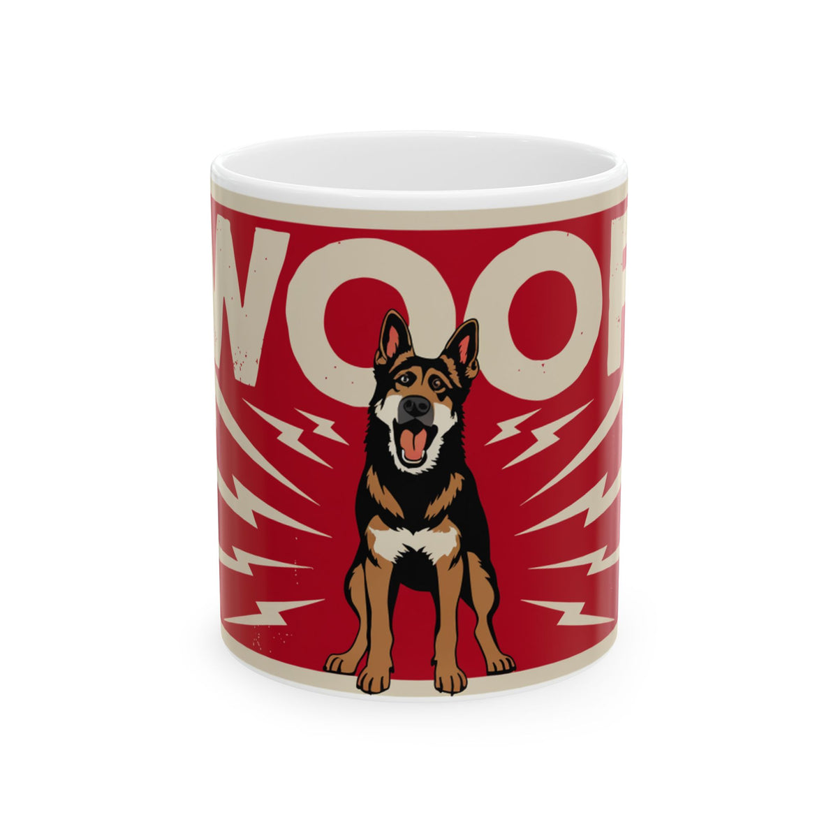 German Shepherd ceramic coffee mug, 11oz and 15oz funny dog lover gift - view 3
