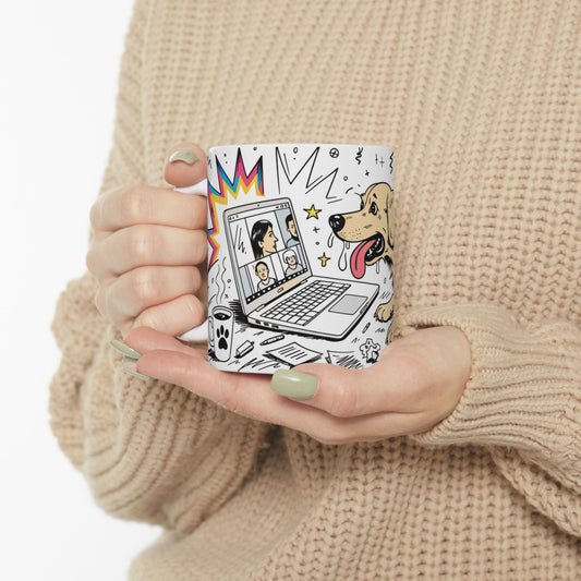 Funny Golden Retriever ceramic coffee mug, 11oz and 15oz dog lover gift - view 1