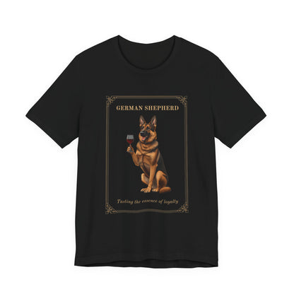 German Shepherd Breed Sommelier T-Shirt - Dark Grey Heather - Front View