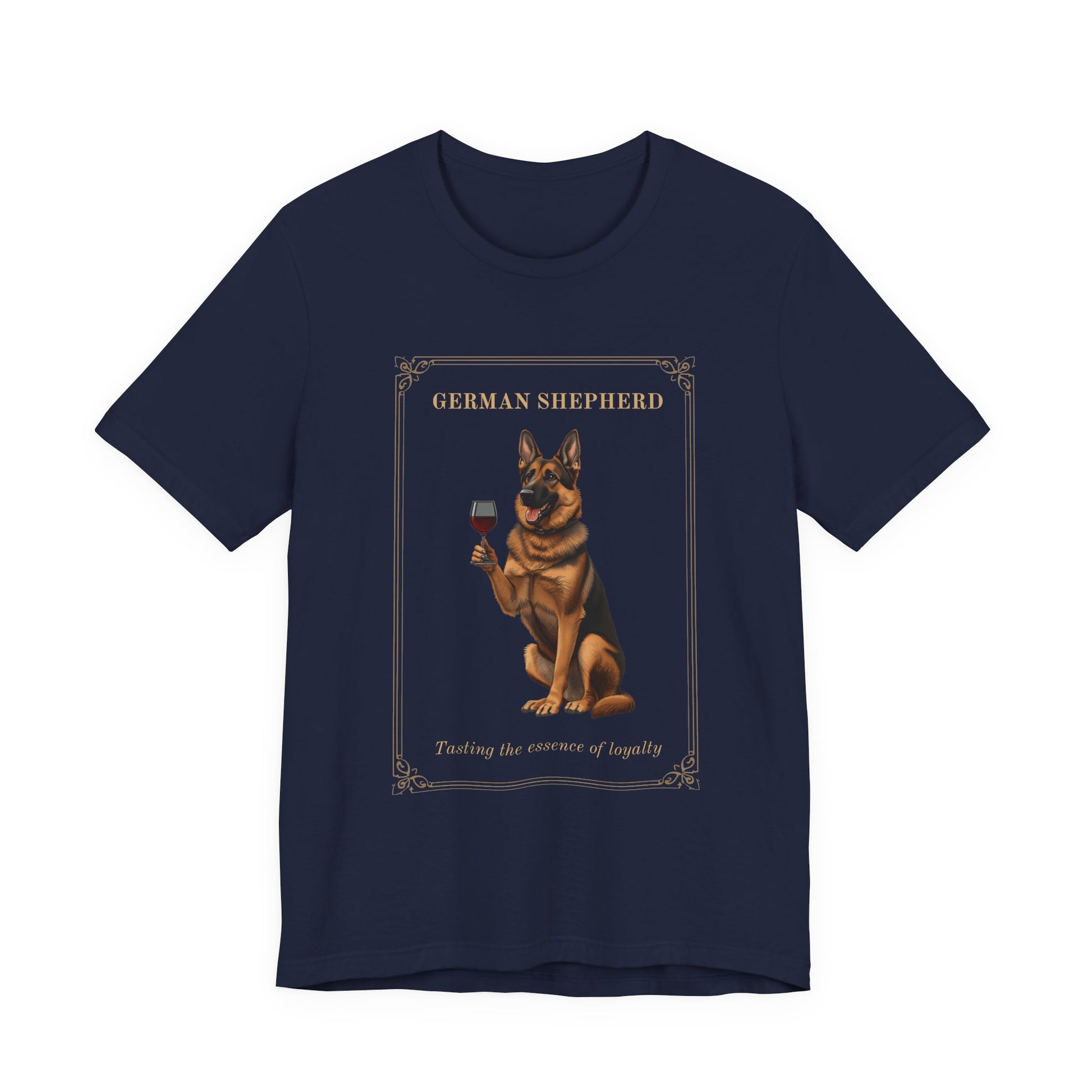 German Shepherd Breed Sommelier T-Shirt - Close-up Detail 4