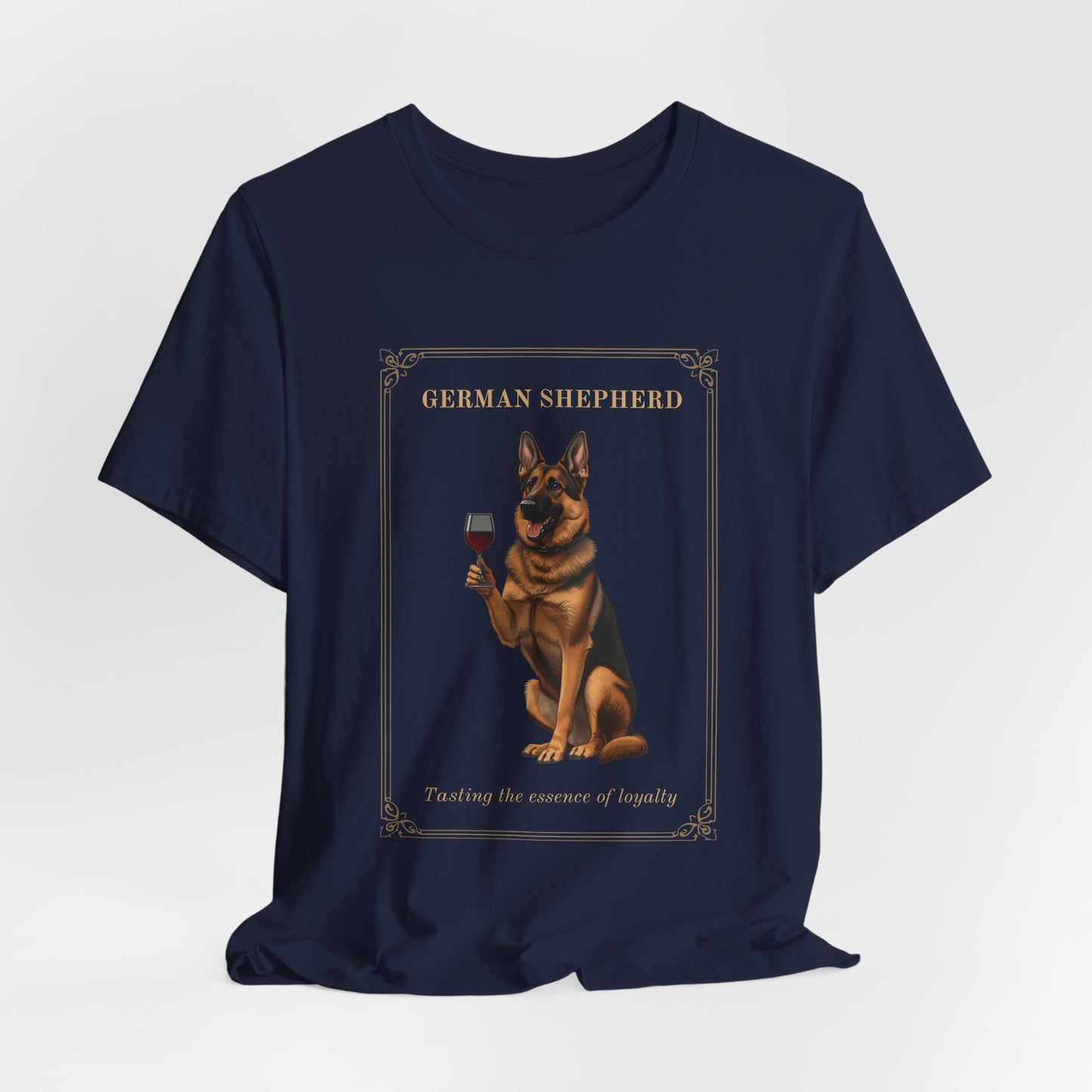 German Shepherd Breed Sommelier T-Shirt - Close-up Detail 7