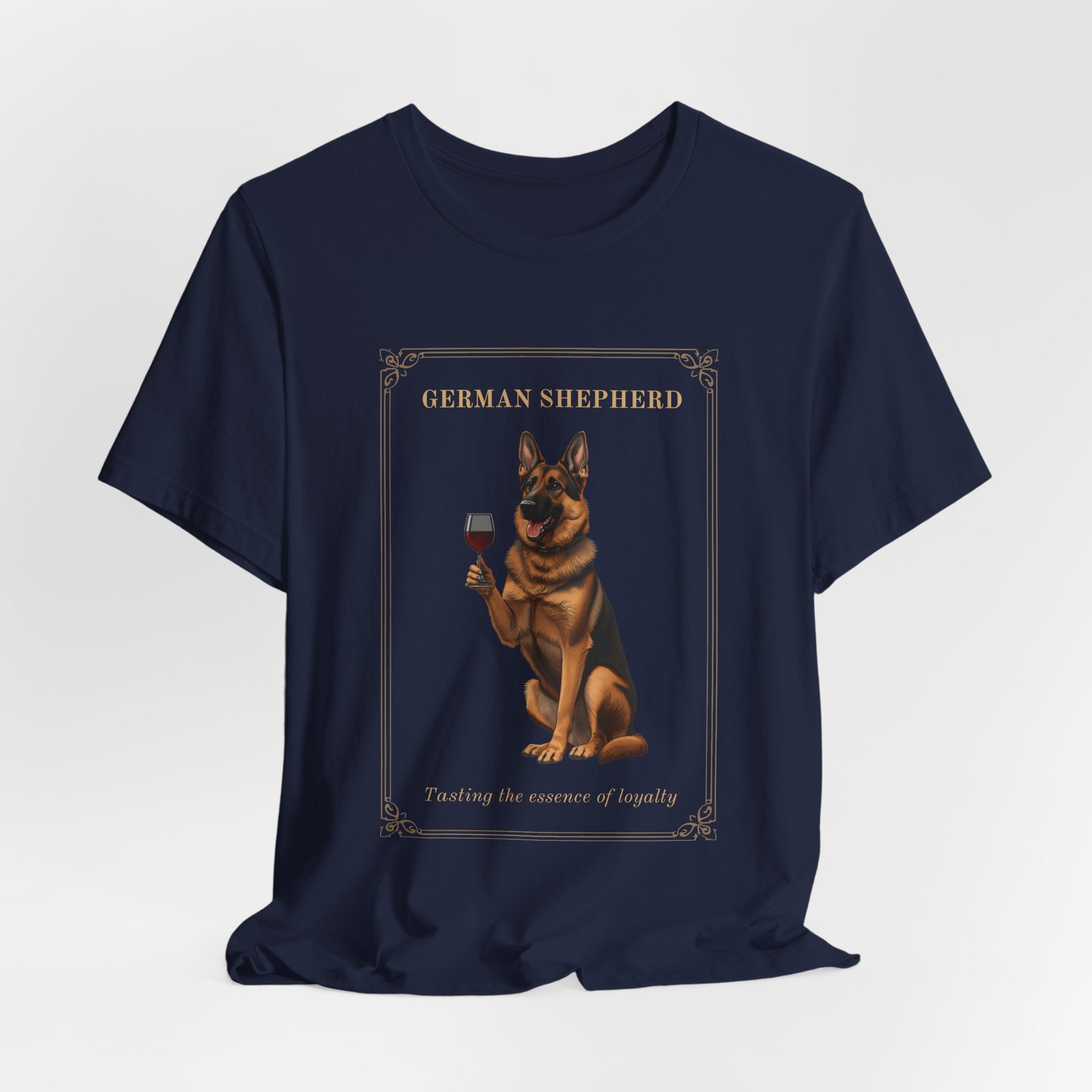 German Shepherd Breed Sommelier T-Shirt - Close-up Detail 7