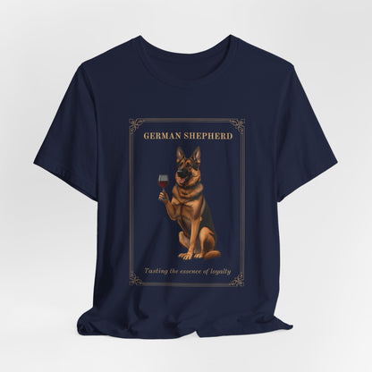German Shepherd Breed Sommelier T-Shirt - Close-up Detail 7