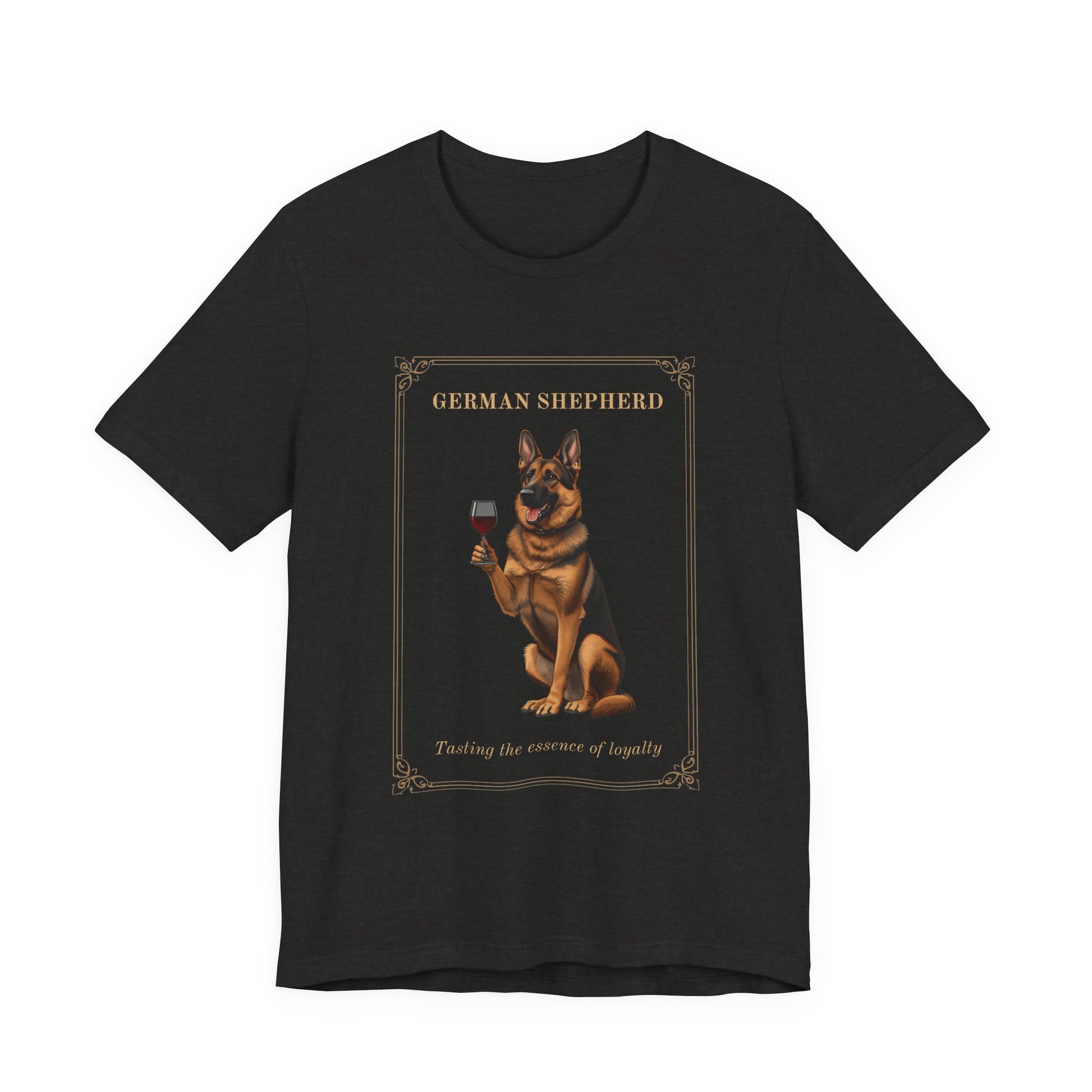 German Shepherd Breed Sommelier T-Shirt - Navy - Back View
