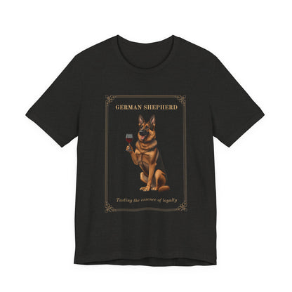 German Shepherd Breed Sommelier T-Shirt - Navy - Back View